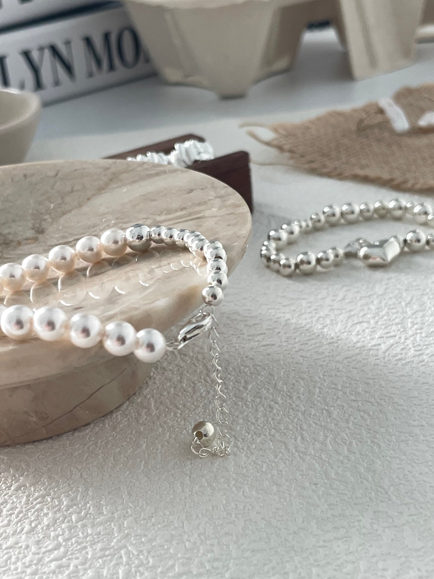Silver Pearl Bracelet