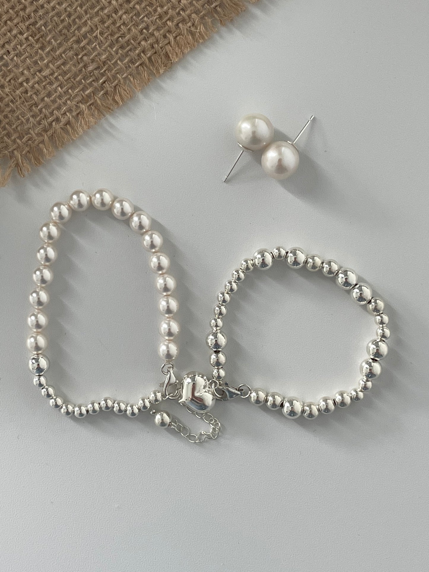 Silver Pearl Bracelet