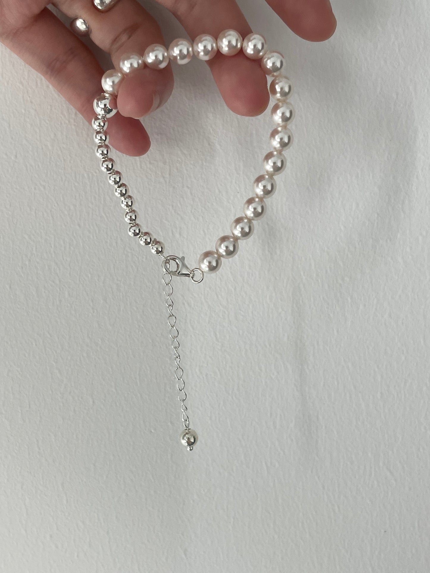 Silver Pearl Bracelet